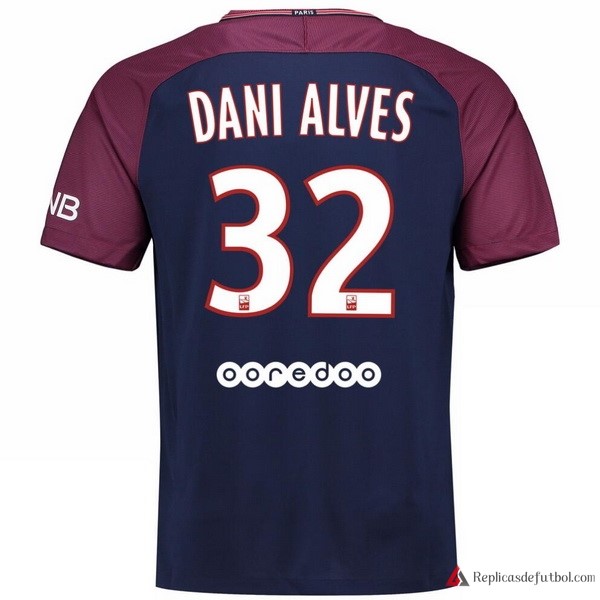 Camiseta Paris Saint Germain Alves Primera equipación Dani 2017-2018